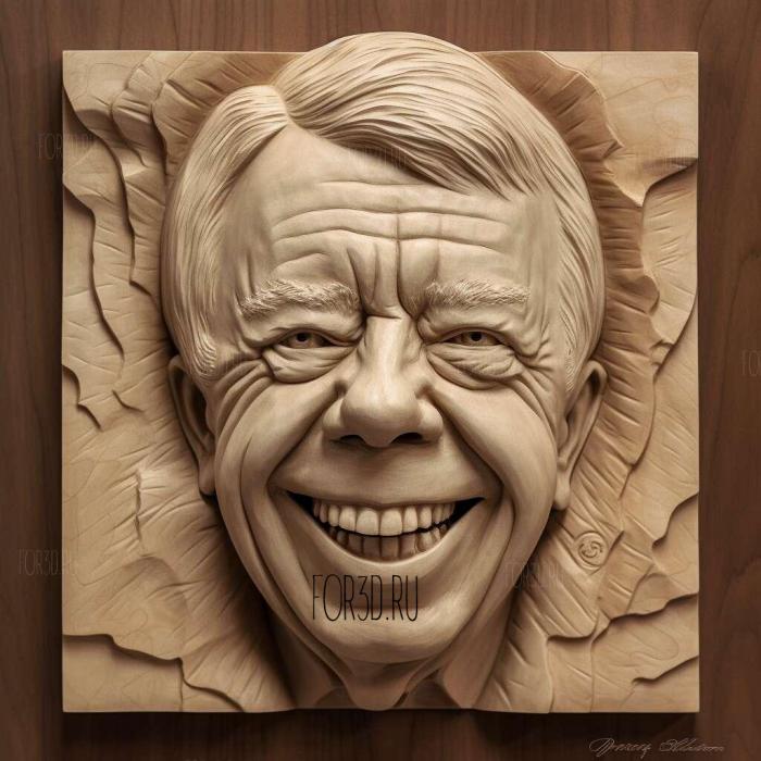 Jimmy Carter caricature 4 stl model for CNC