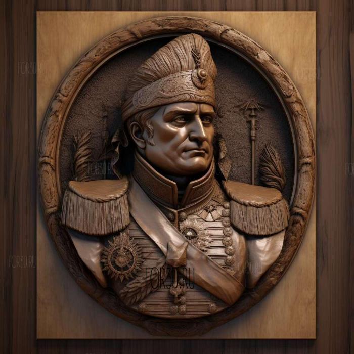 Napoleon Bonaparte Bust 3 stl model for CNC