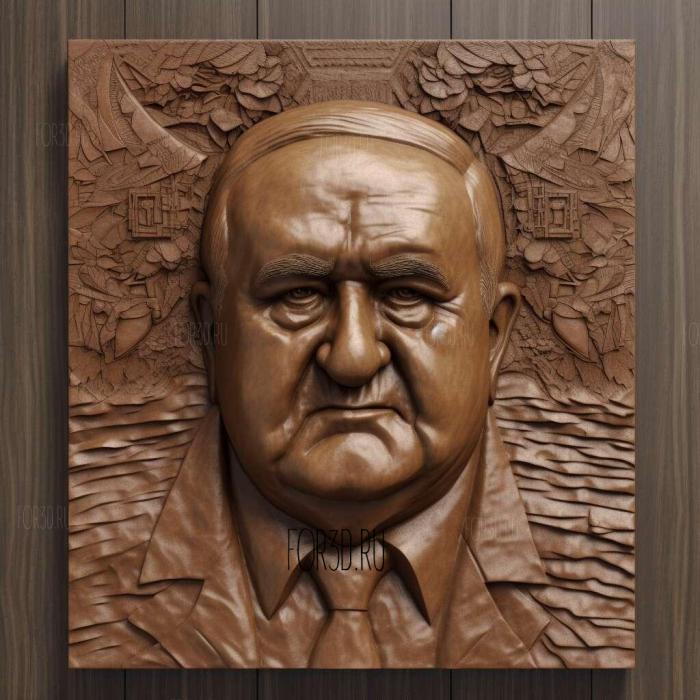 Mikhail Gorbachev 2 stl model for CNC