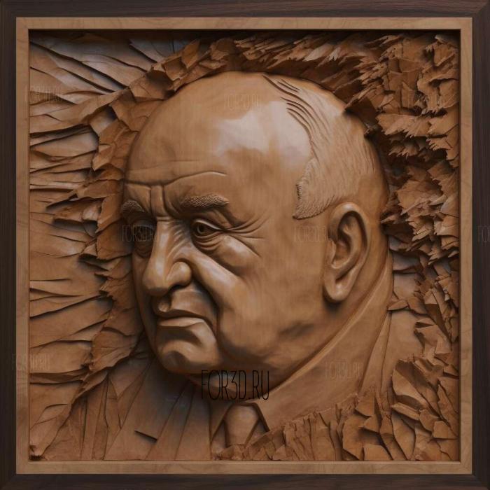 Mikhail Gorbachev 3 stl model for CNC