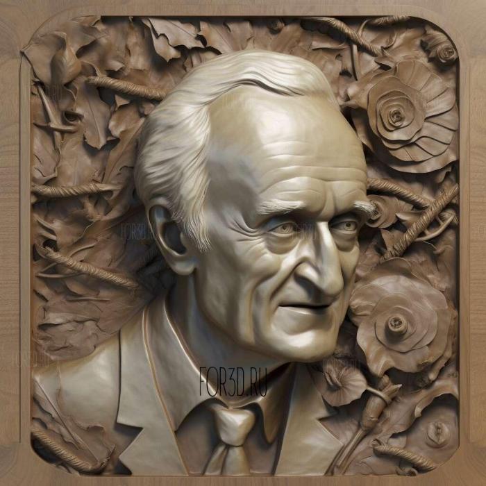 Francis Crick by James Watson 1 stl model for CNC