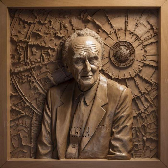 Francis Crick by James Watson 3 stl model for CNC