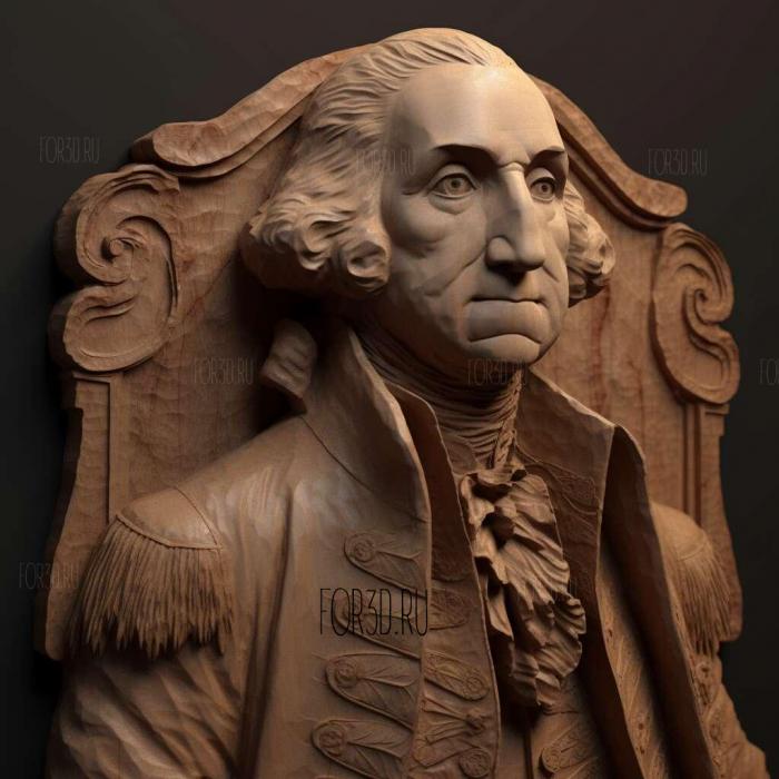 george washington 4 stl model for CNC