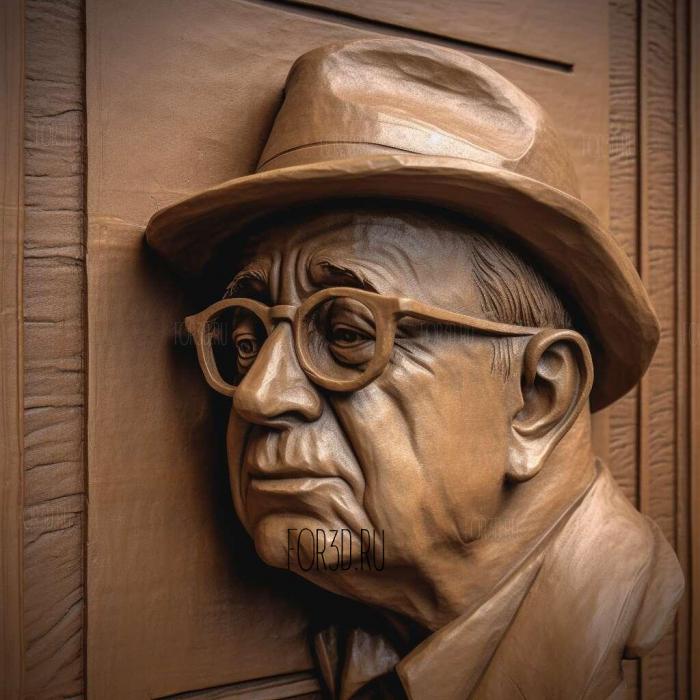 Statue de Georges Simenon Lige 3 stl model for CNC