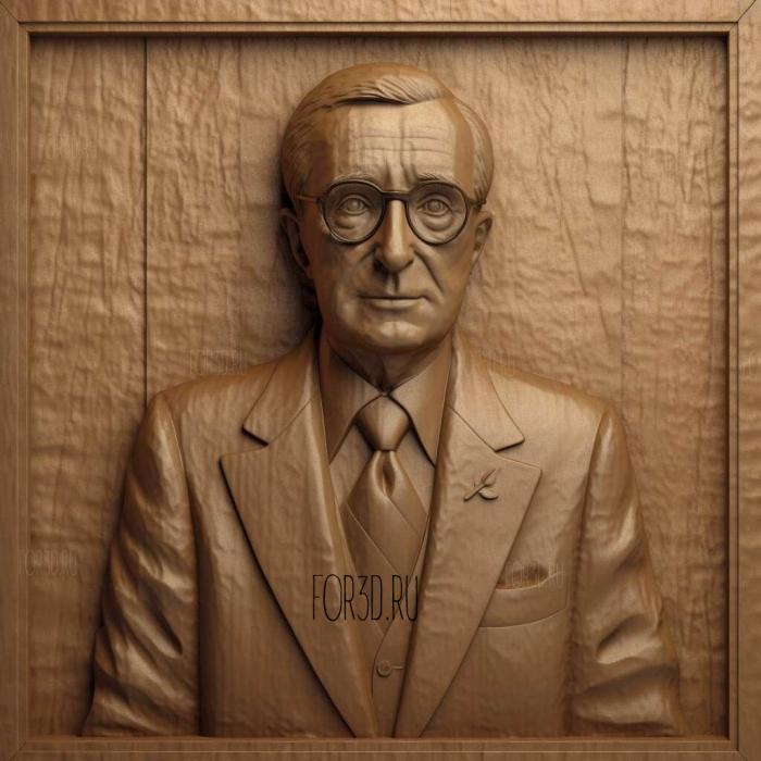 Statue de Georges Simenon Lige 4 stl model for CNC