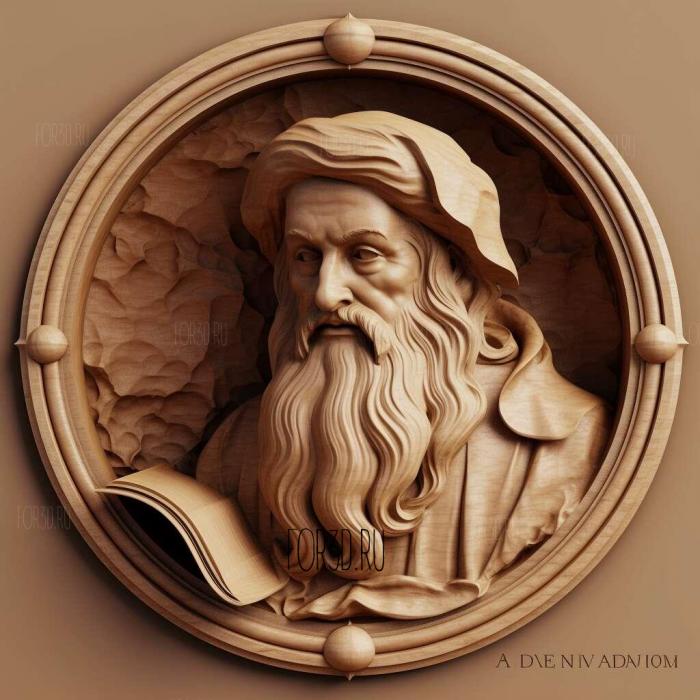 st Leonardo da Vinci 1 stl model for CNC