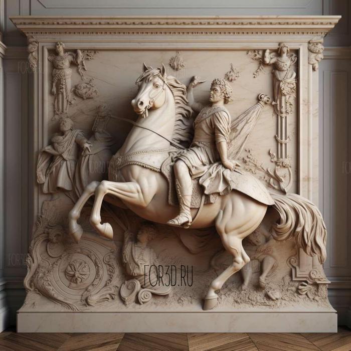 Equestrian statue of Napoleon 2 3d stl модель для ЧПУ