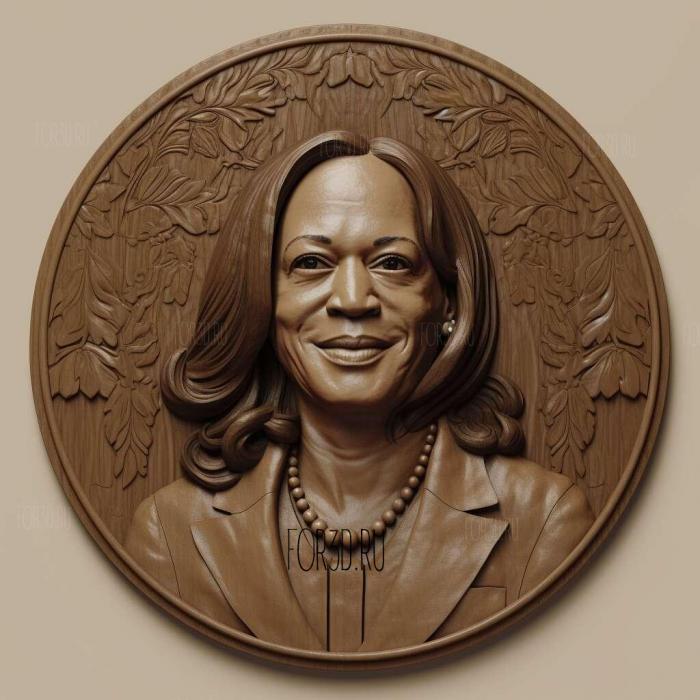 Kamala Harris ure 4 stl model for CNC