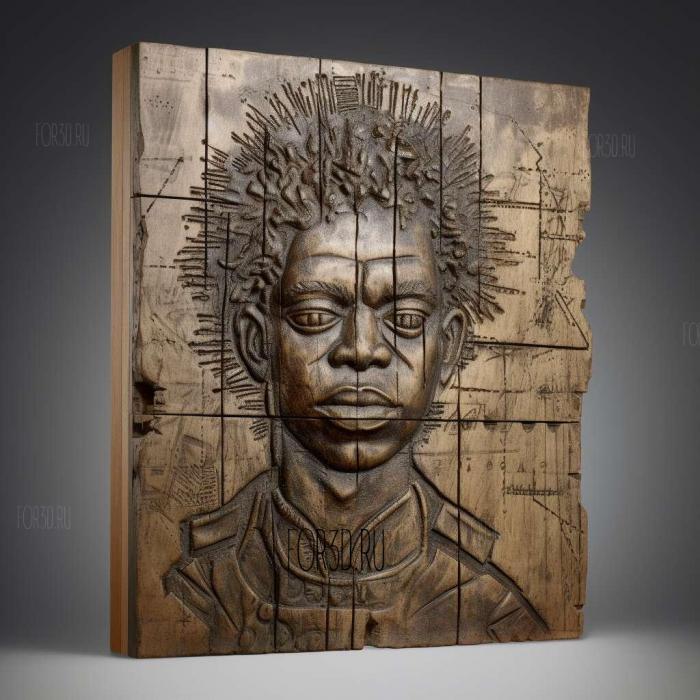 Jean Michel Basquiat 2 stl model for CNC