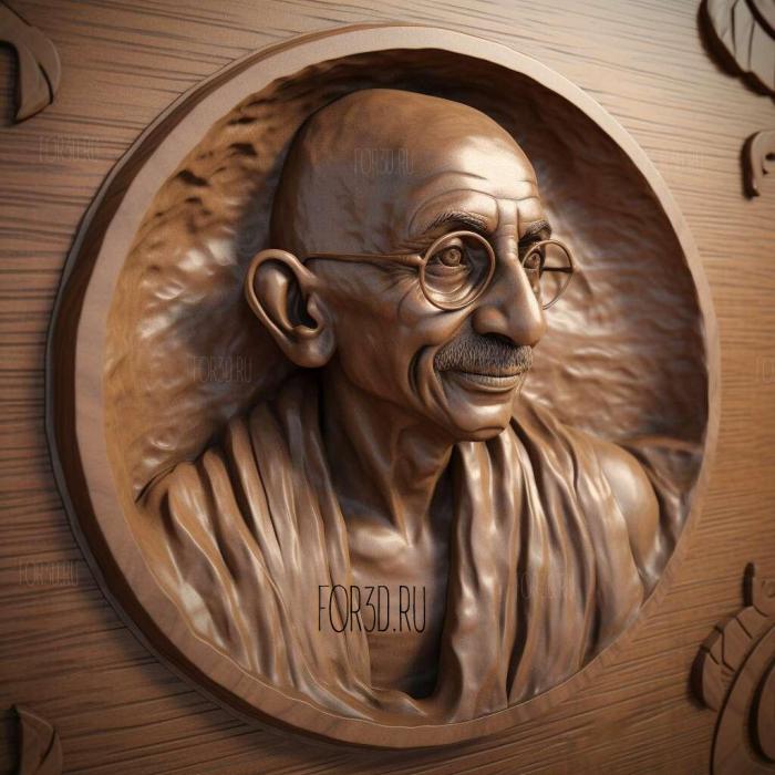 Gandhi COLLECTION 5 4 stl model for CNC