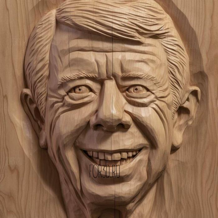 Jimmy Carter caricature 1 stl model for CNC