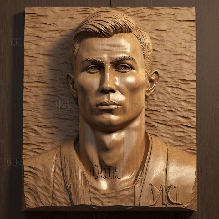 cristiano ronaldo 3 stl model for CNC