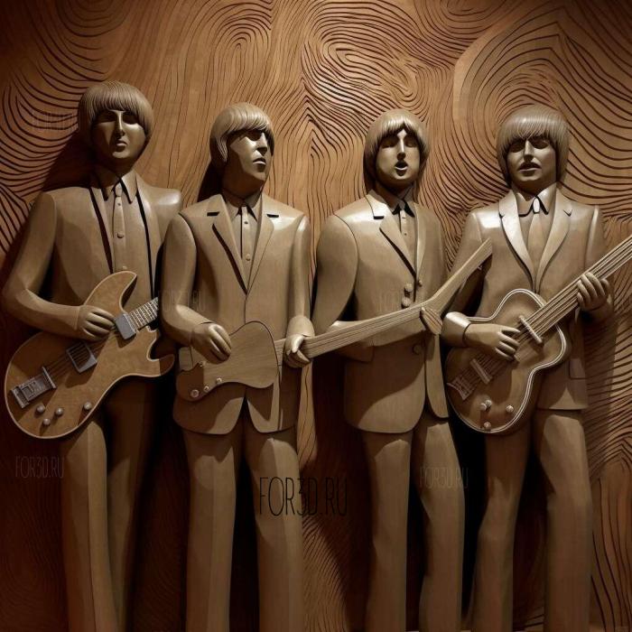 The Beatles rock musicians 1 stl model for CNC