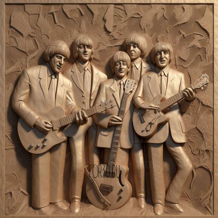 The Beatles rock musicians 2 stl model for CNC