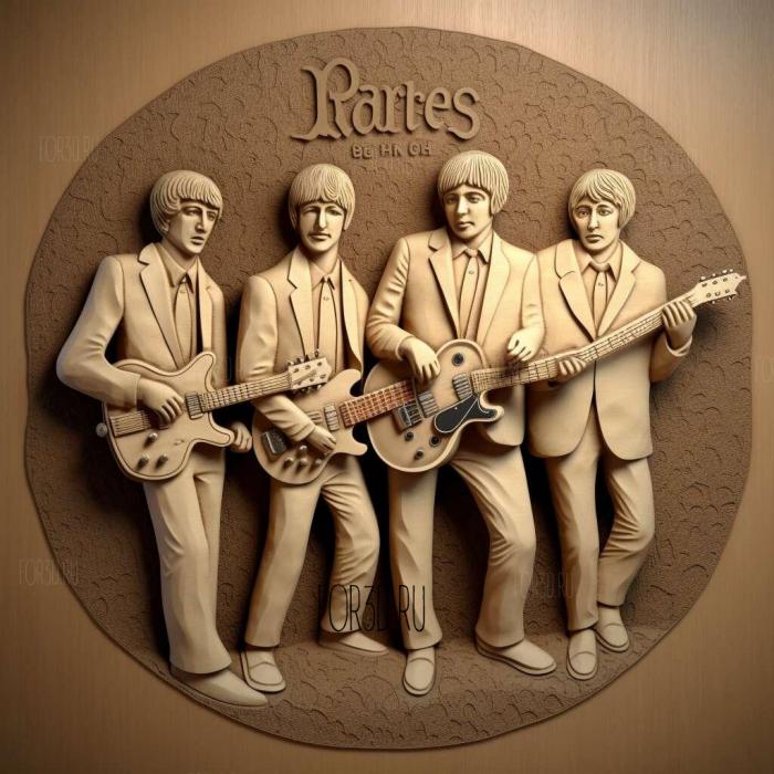 The Beatles rock musicians 3 stl model for CNC