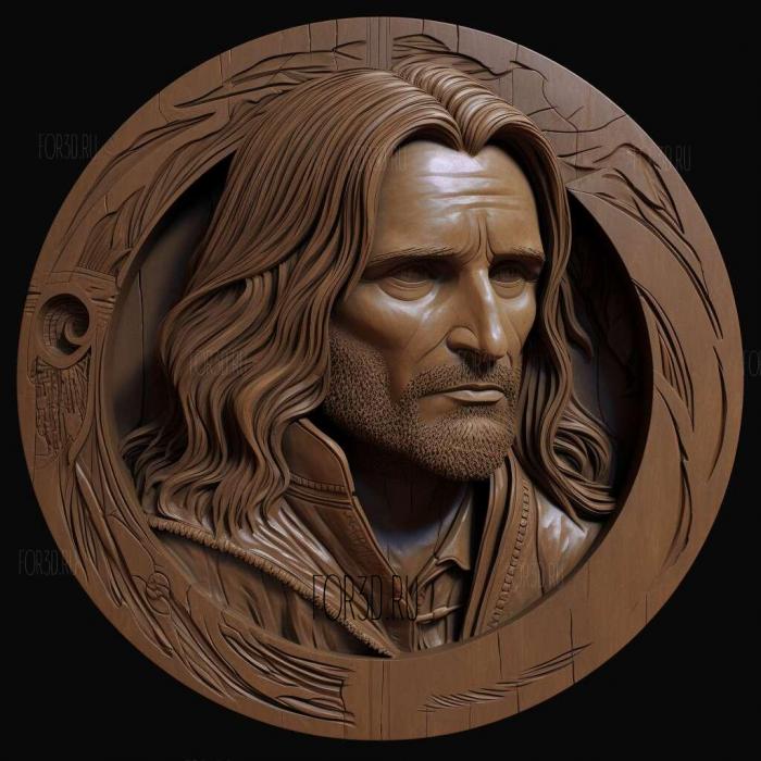 st Aragorn Lord of the Rings 2 stl model for CNC