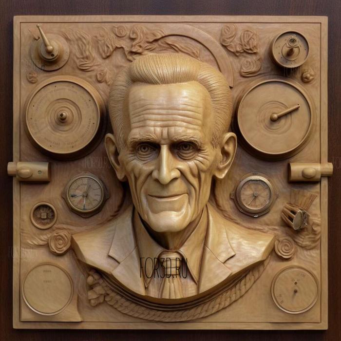 Philo Farnsworth inventor of electronic televisionRELIE 2 stl model for CNC