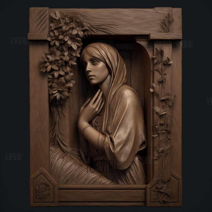 John William Waterhouse 1 stl model for CNC