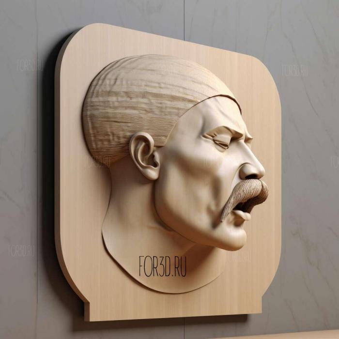 Freddie Mercury ure head 2 3d stl модель для ЧПУ