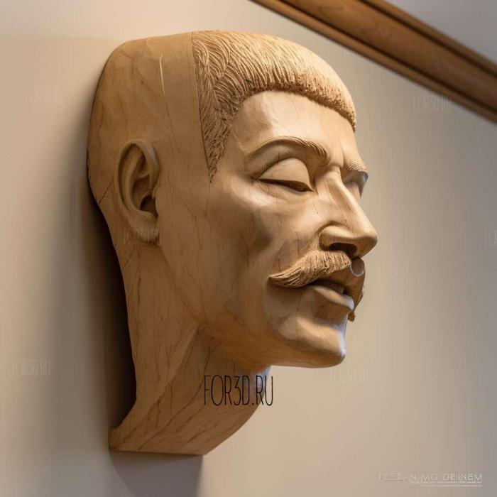 Freddie Mercury ure head 3 3d stl модель для ЧПУ