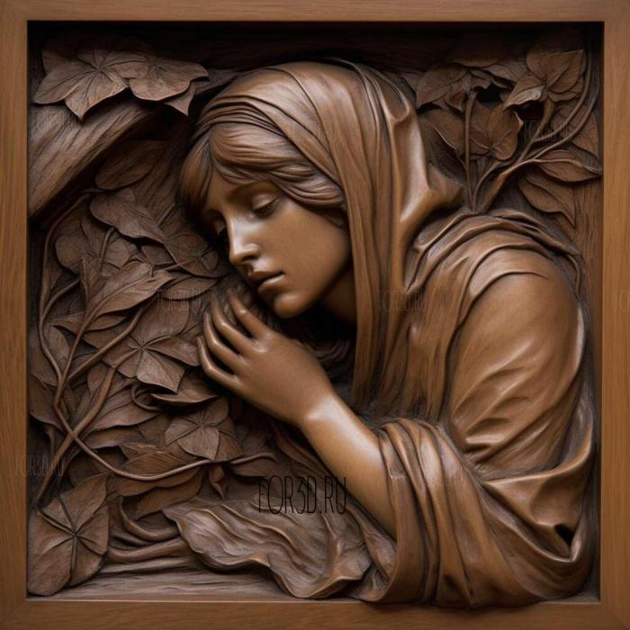 st John William Waterhouse 1 stl model for CNC