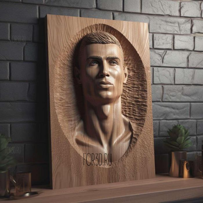 Cristiano Ronaldo ure 2 stl model for CNC