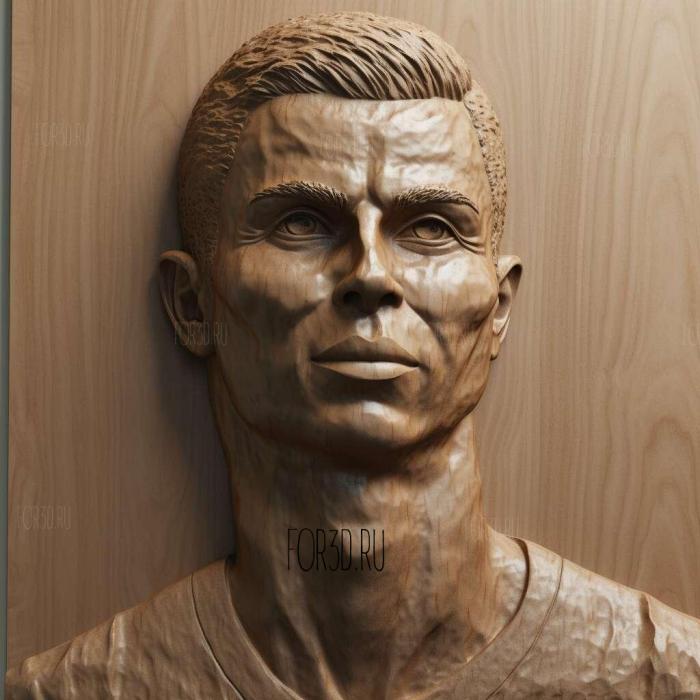 Cristiano Ronaldo ure 3 3d stl модель для ЧПУ