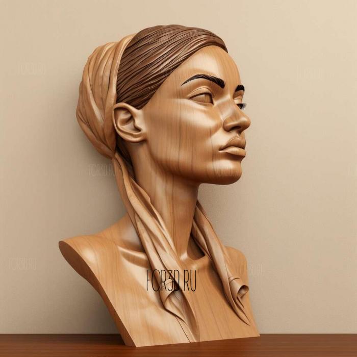 Alexandria Ocasio Cortez long neck 3 stl model for CNC