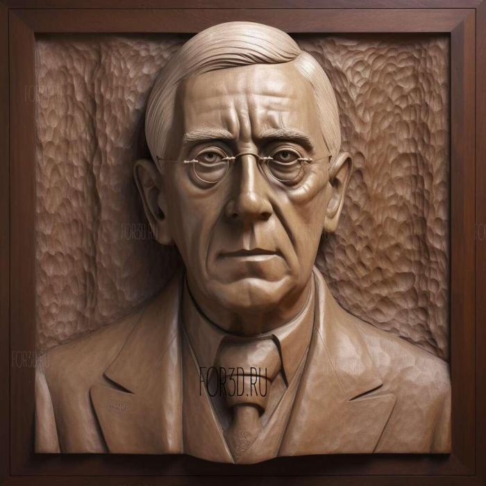 Thomas Woodrow Wilson 1 stl model for CNC