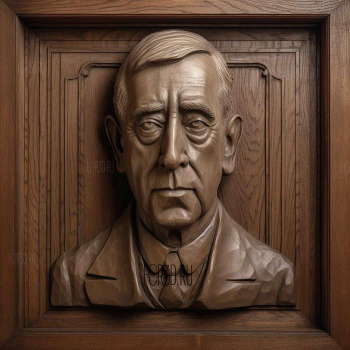 Thomas Woodrow Wilson 2 stl model for CNC