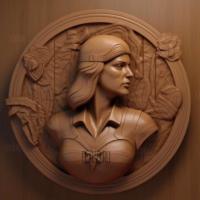 Peggy Carter Capitan America 1 stl model for CNC