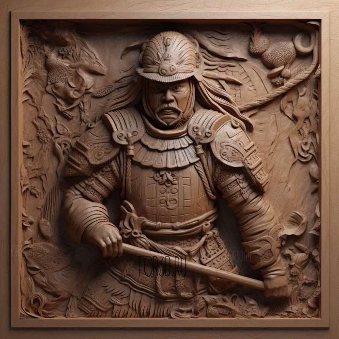 American samurai 3 stl model for CNC