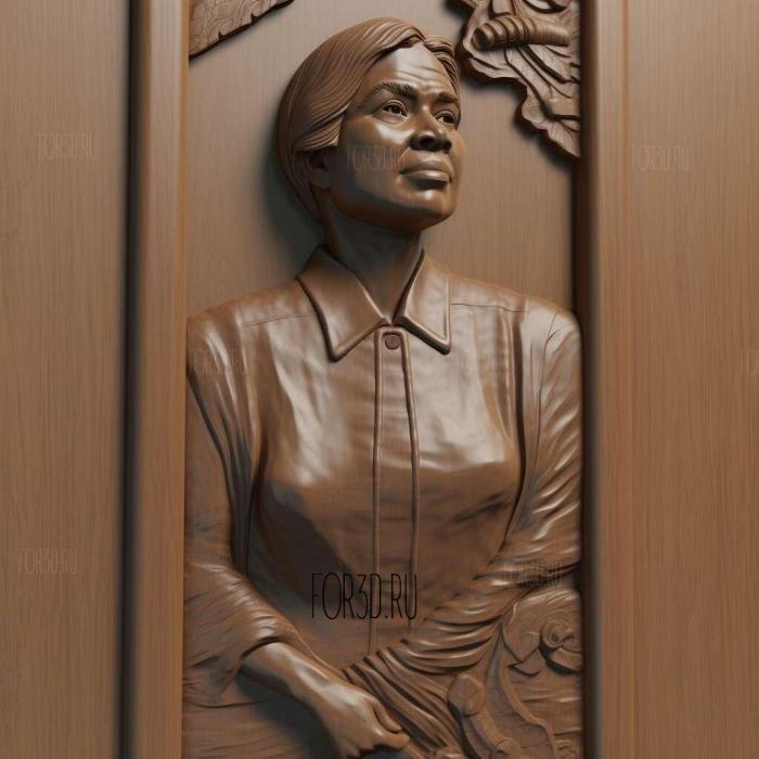 Rosa Parks civil rights torchbearer 2 stl model for CNC