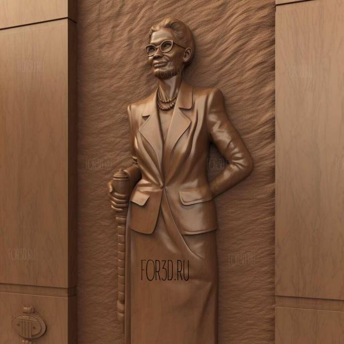 Rosa Parks civil rights torchbearer 3 stl model for CNC