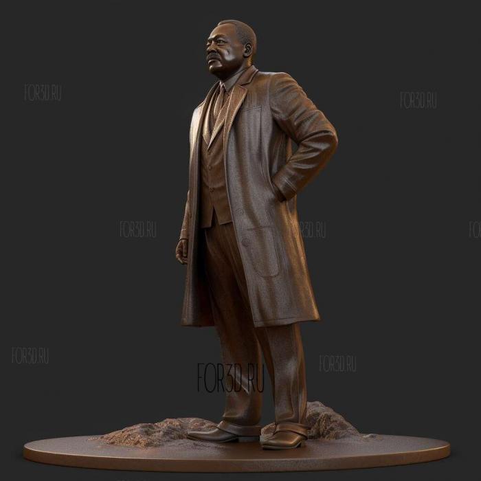 Reverend Dr Martin Luther King Jr Bronze 1 stl model for CNC