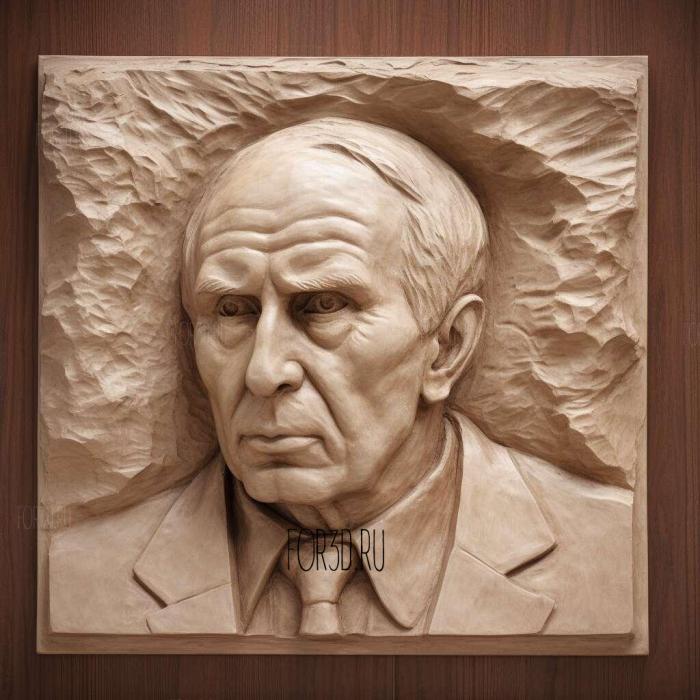 Andrei Sakharov Soviet dissident 2 stl model for CNC