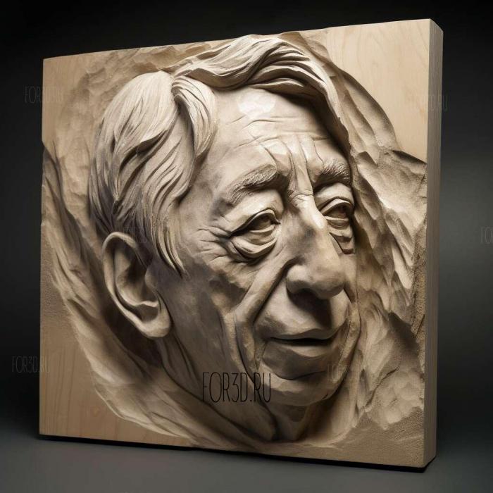 Serge Gainsbourg 1 stl model for CNC