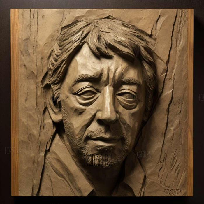 Serge Gainsbourg 2 stl model for CNC