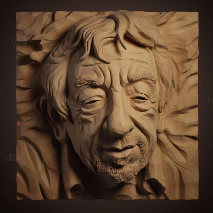 Serge Gainsbourg 3 stl model for CNC