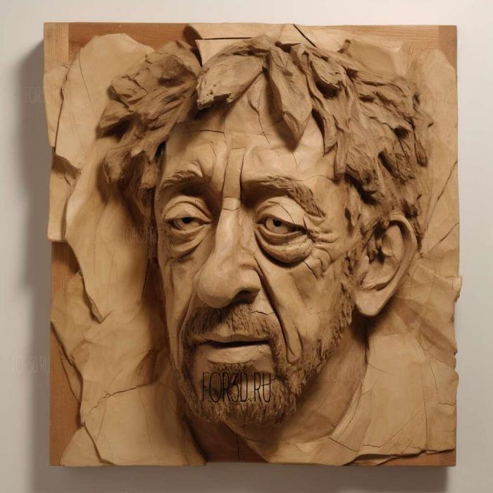 Serge Gainsbourg 4 stl model for CNC