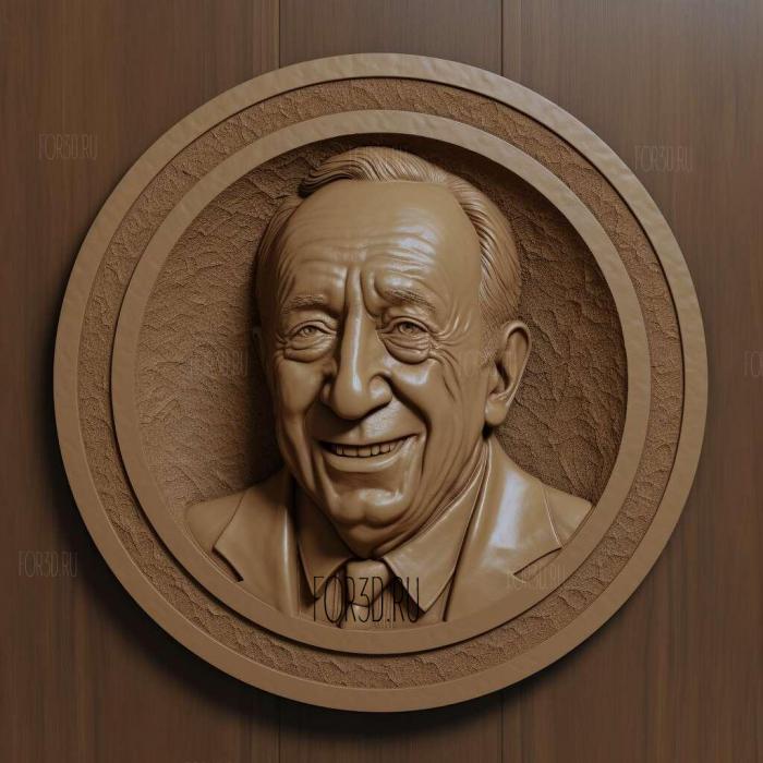 Pete Rozelle football league commissioner 1 stl model for CNC