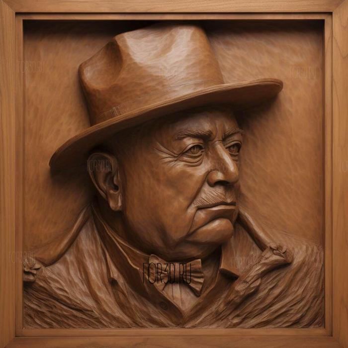 Sir Winston Leonard Spencer Churchill 4 stl model for CNC