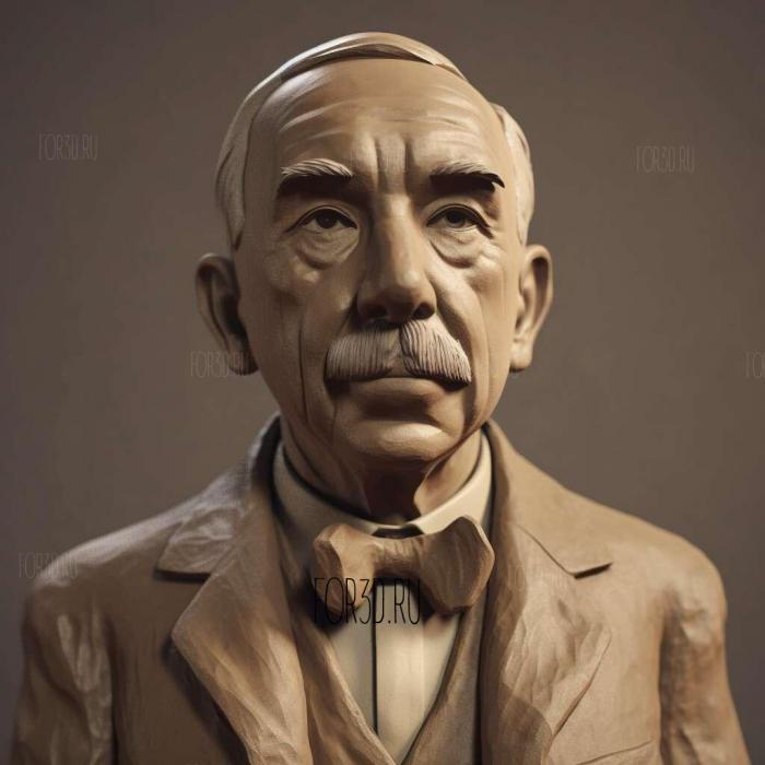 John Maynard Keynes economist 1 stl model for CNC