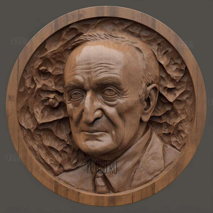 James WatsonFrancis Crick 3 stl model for CNC