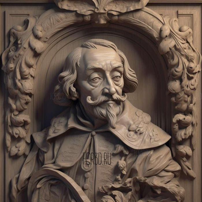 Le cardinal de Richelieu 3 3d stl модель для ЧПУ