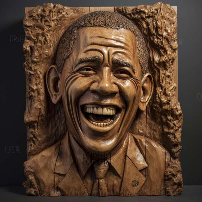 Barack Obama Not Bad meme 3 stl model for CNC