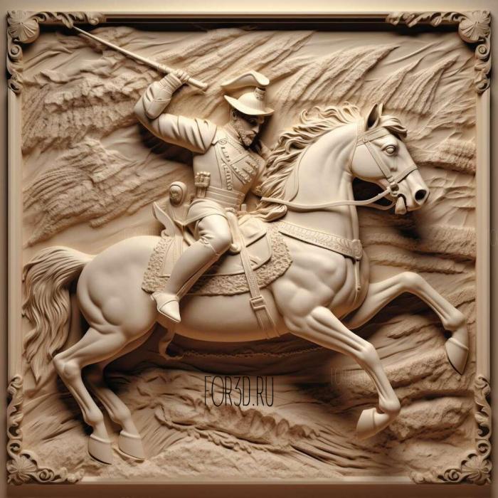 Napoleon Crossing the Alps 3 stl model for CNC