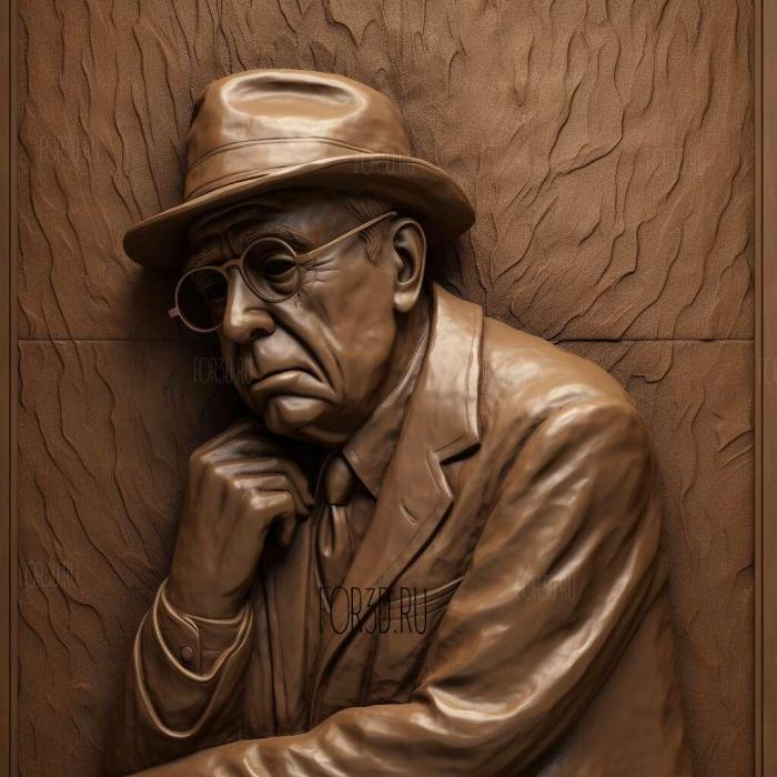 Statue de Georges Simenon Lige 1 stl model for CNC