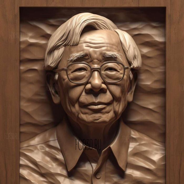 Akio Morita co founder of Sony 3 stl model for CNC