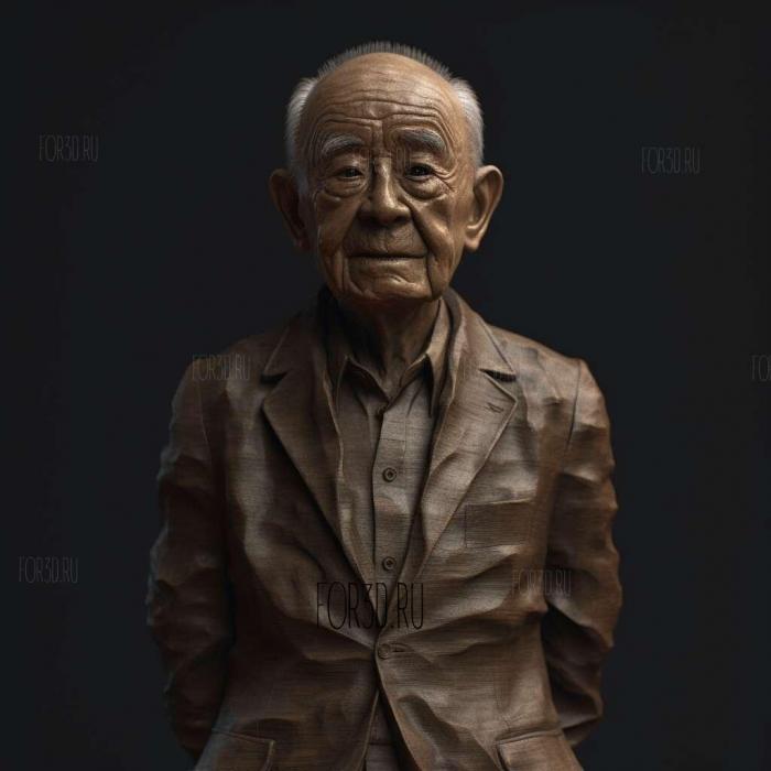 Akio Morita co founder of Sony 4 stl model for CNC